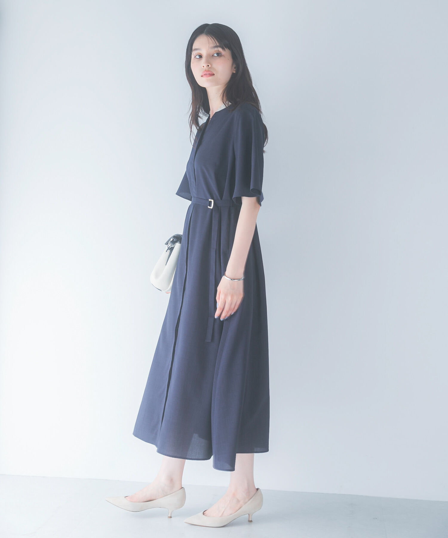 URBAN RESEARCH ROSSO「ウォッシャブルフレアスリーブワンピース」|ワンピース|