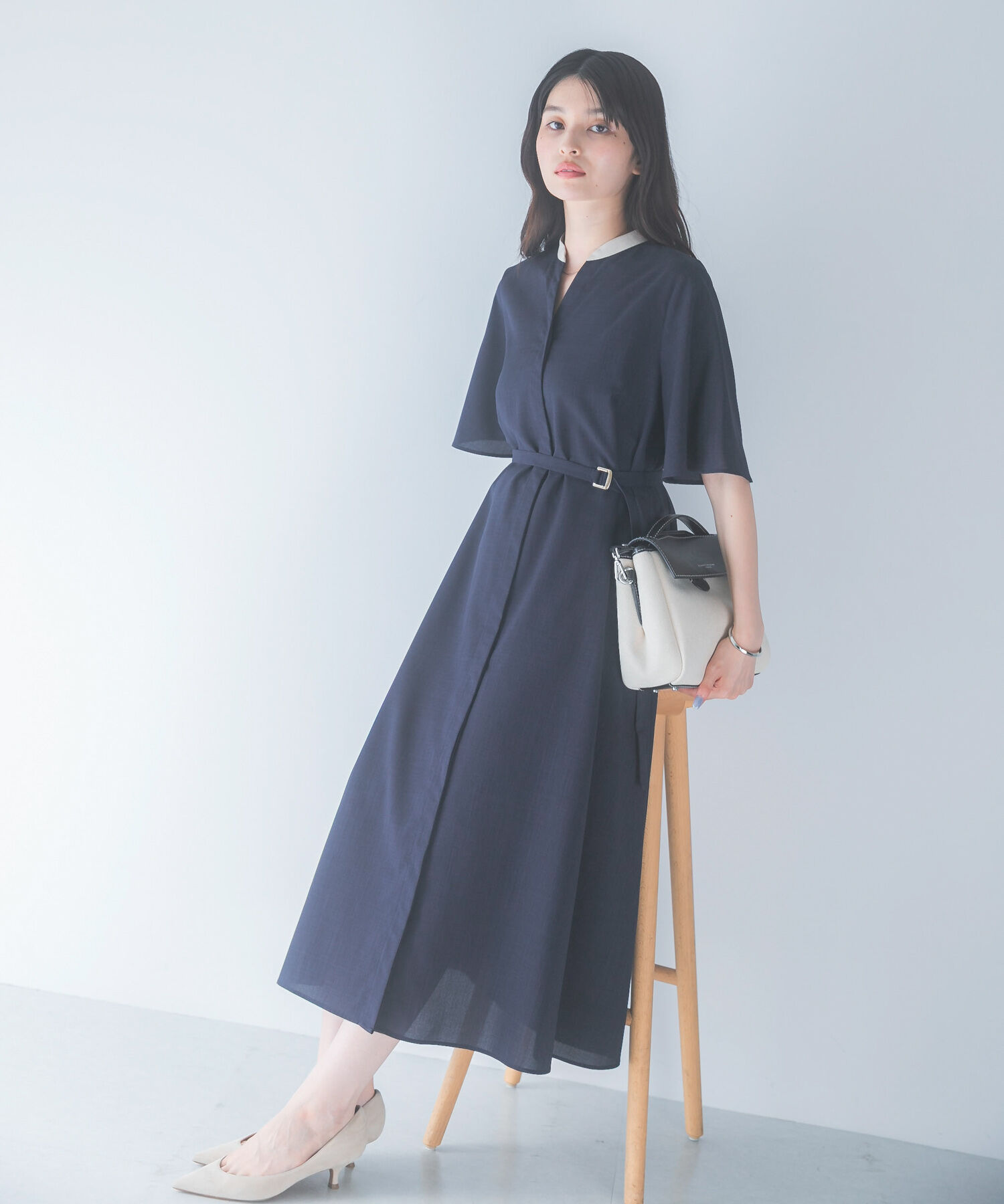 URBAN RESEARCH ROSSO「ウォッシャブルフレアスリーブワンピース」|ワンピース|
