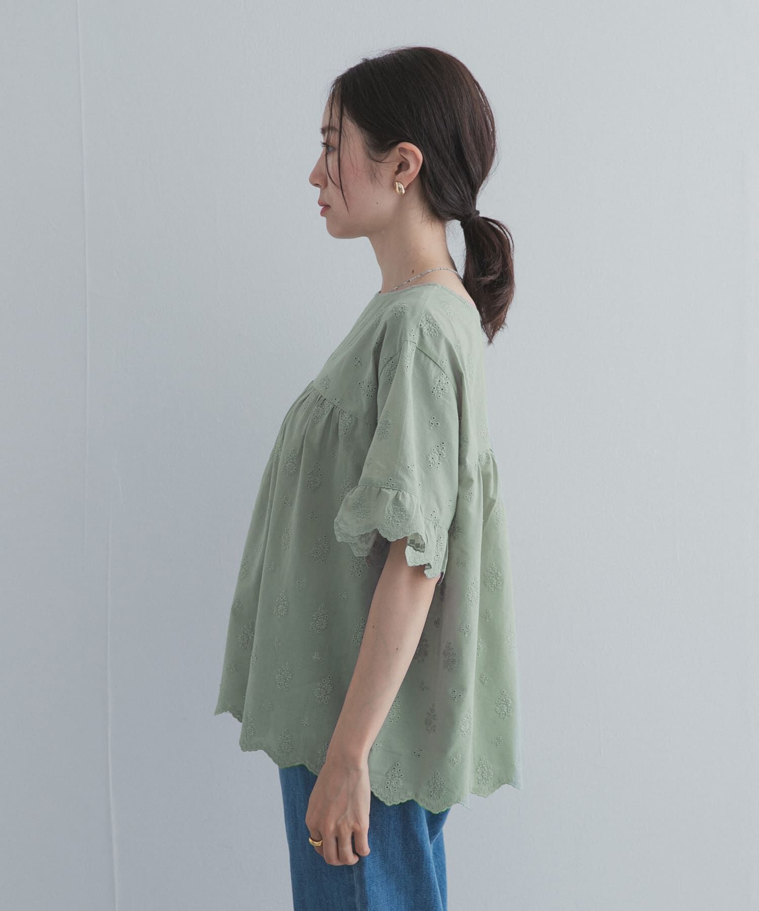 URBAN RESEARCH DOORS「アイレットレース2wayブラウス」|シャツ・ブラウス|