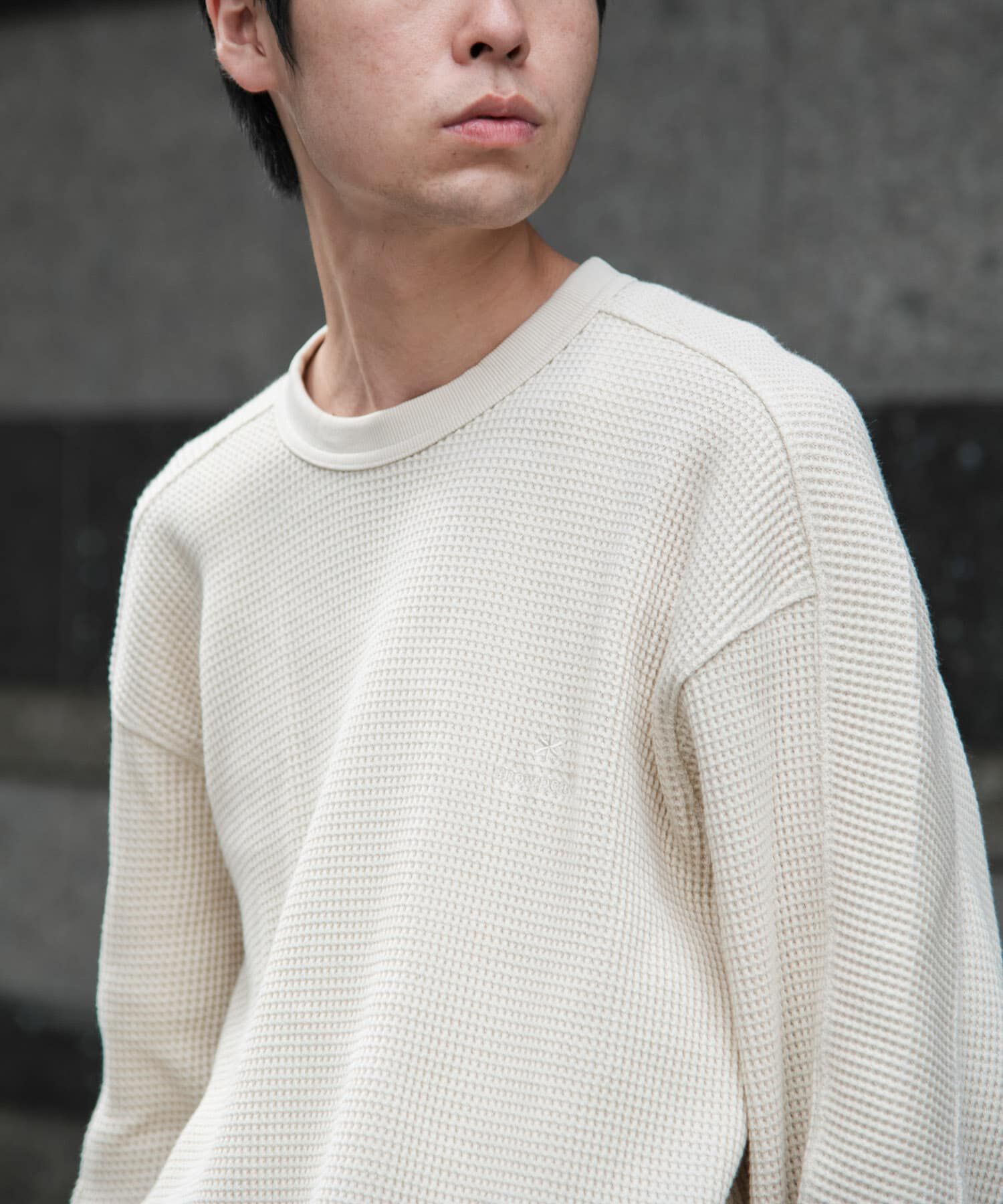 URBAN RESEARCH DOORS「『別注』Snow Peak Apparel&times;DOORS　HEAVYWEIGHT WAFFLE PULLOVER」|Tシャツ・カットソー|
