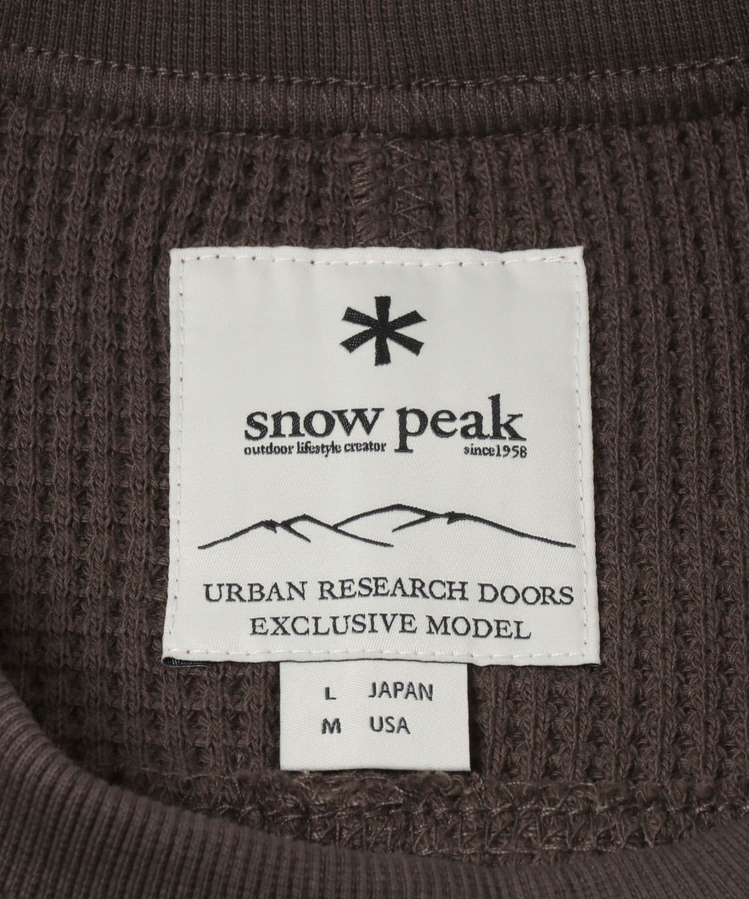 URBAN RESEARCH DOORS「『別注』Snow Peak Apparel&times;DOORS　HEAVYWEIGHT WAFFLE PULLOVER」|Tシャツ・カットソー|