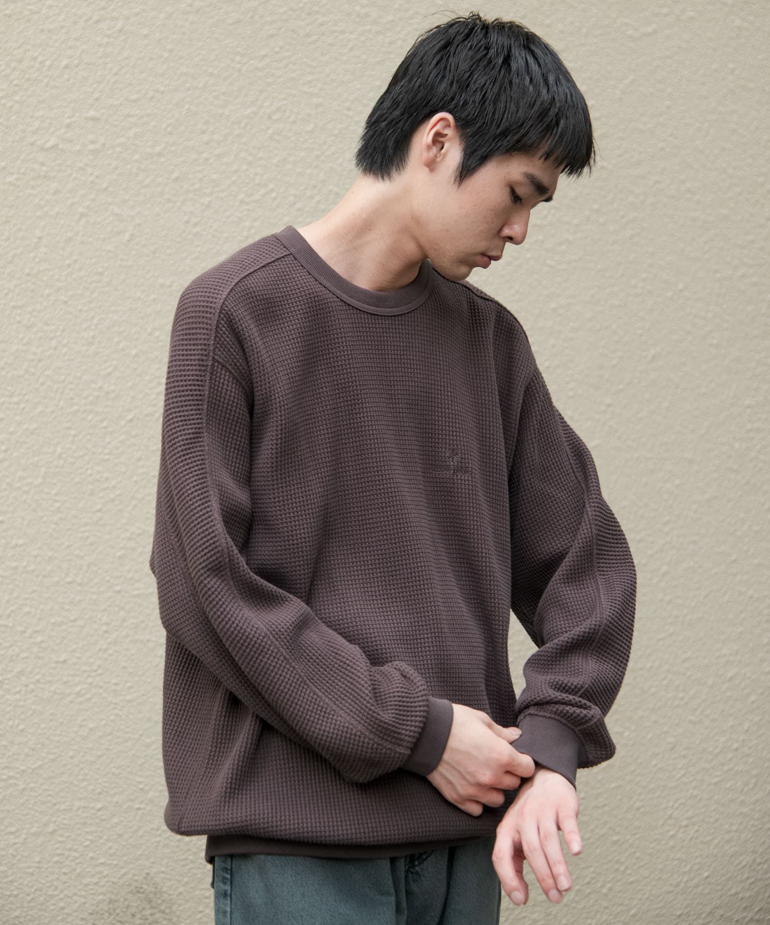 URBAN RESEARCH DOORS「『別注』Snow Peak Apparel&times;DOORS　HEAVYWEIGHT WAFFLE PULLOVER」|Tシャツ・カットソー|