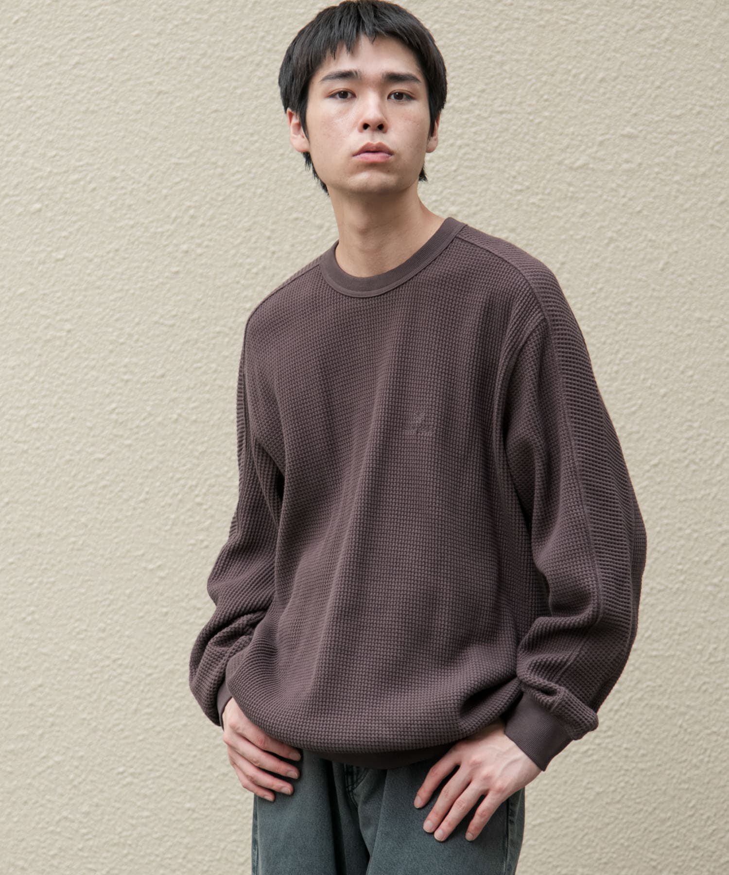 URBAN RESEARCH DOORS「『別注』Snow Peak Apparel&times;DOORS　HEAVYWEIGHT WAFFLE PULLOVER」|Tシャツ・カットソー|