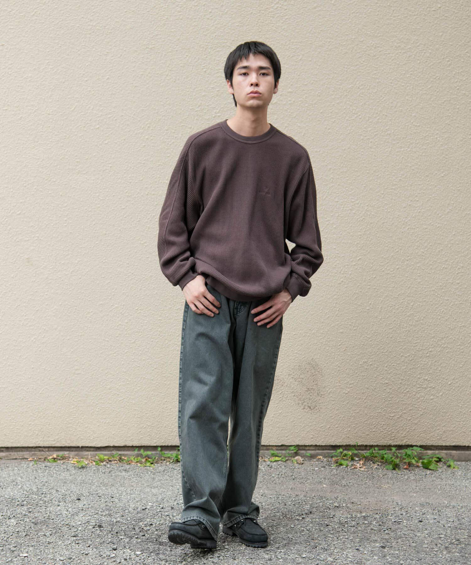 URBAN RESEARCH DOORS「『別注』Snow Peak Apparel&times;DOORS　HEAVYWEIGHT WAFFLE PULLOVER」|Tシャツ・カットソー|