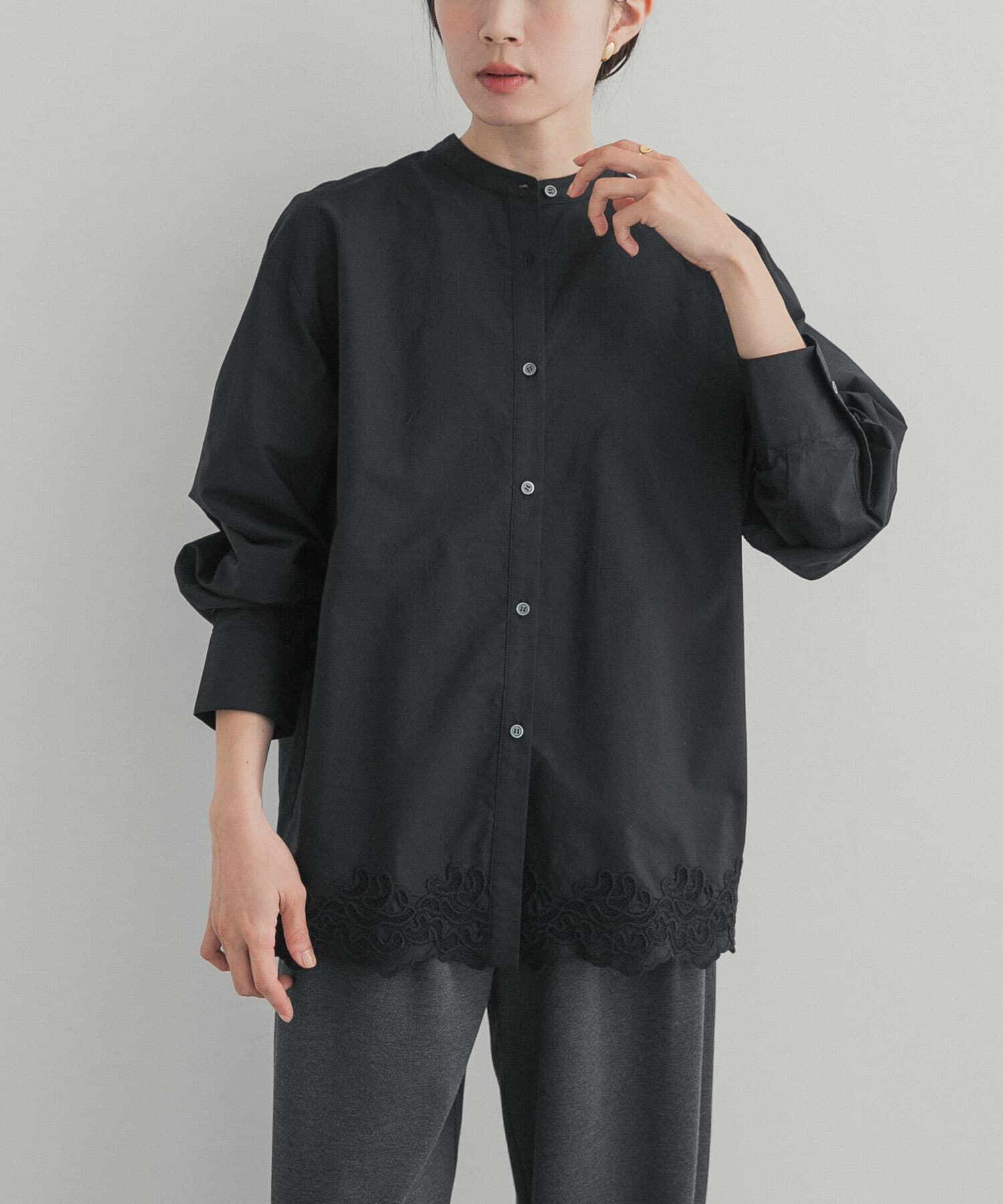 URBAN RESEARCH DOORS「裾スカラップレースブラウス」|シャツ・ブラウス|
