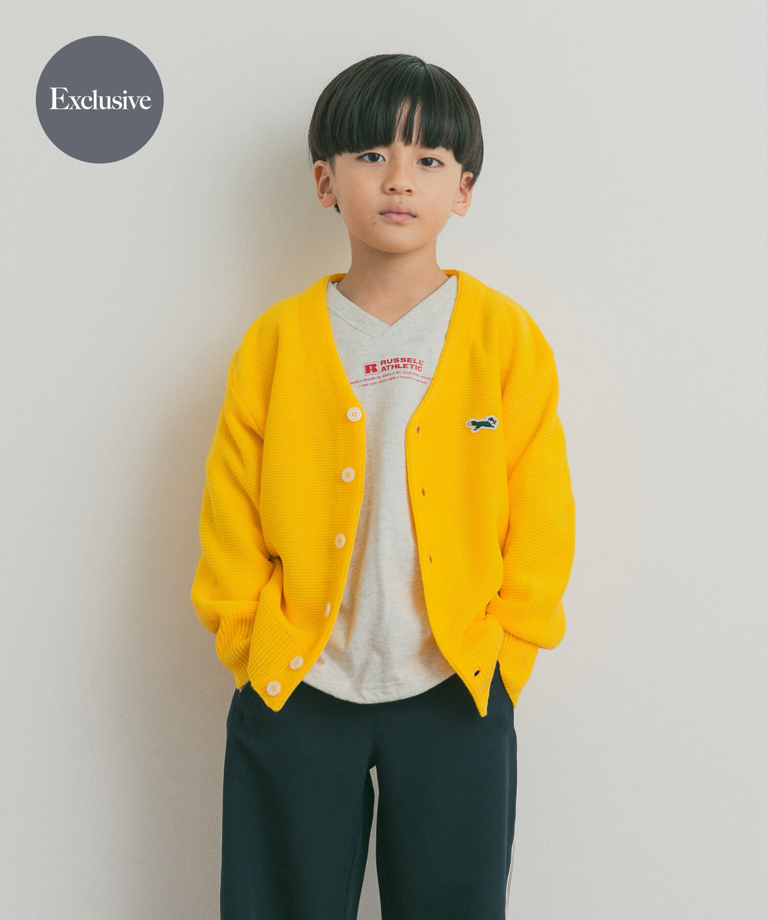 URBAN RESEARCH DOORS「『WEB/一部店舗限定ｶﾗｰ』『別注』PENNEYS&times;DOORS THE FOX Vﾈｯｸｶｰﾃﾞｨｶ」|ニット・セーター|イエロー