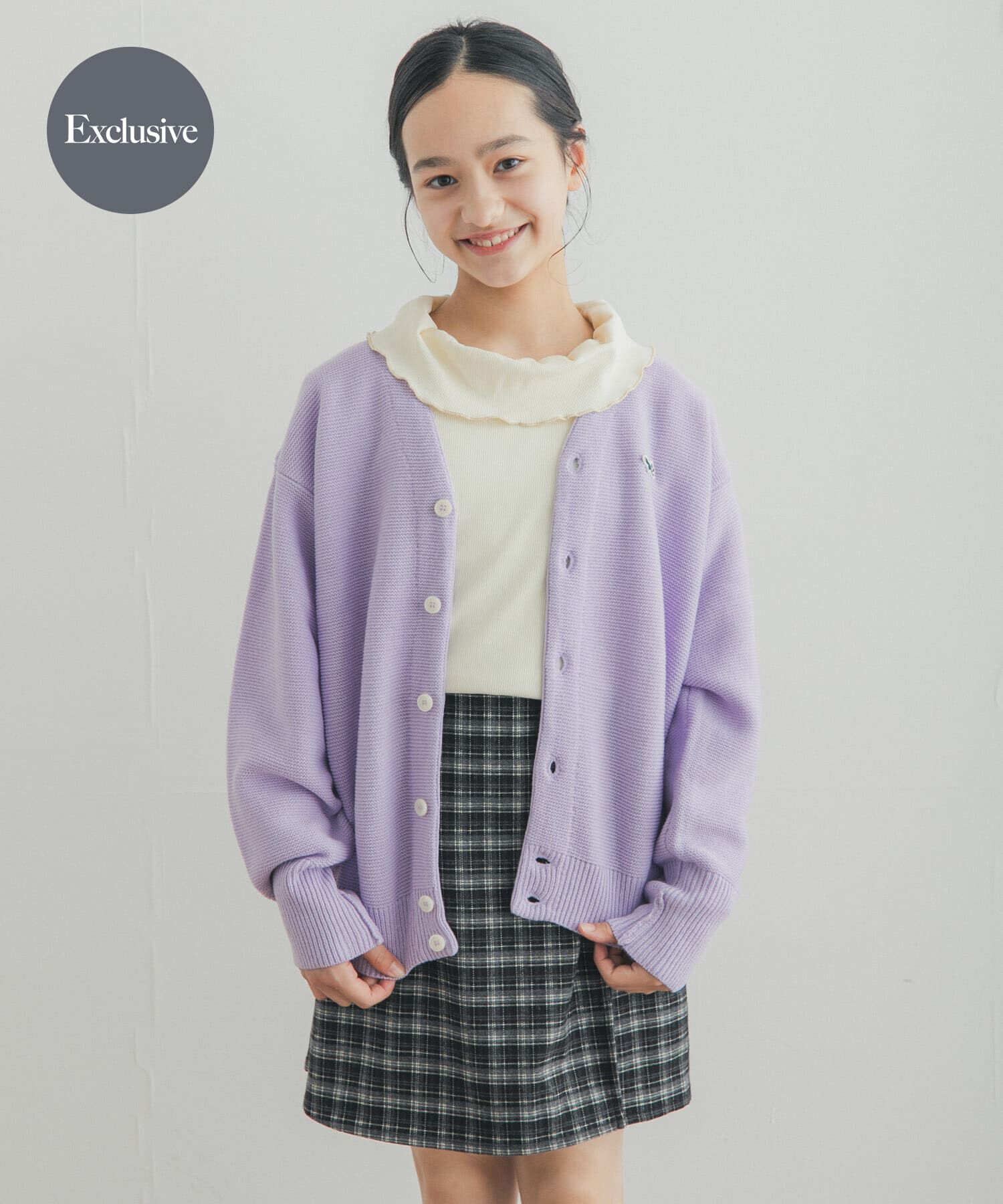 URBAN RESEARCH DOORS「『WEB/一部店舗限定ｶﾗｰ』『150ｻｲｽﾞ』『別注』PENNEYS&times;DOORS THE FOX Vﾈｯ」|ニット・セーター|パープル