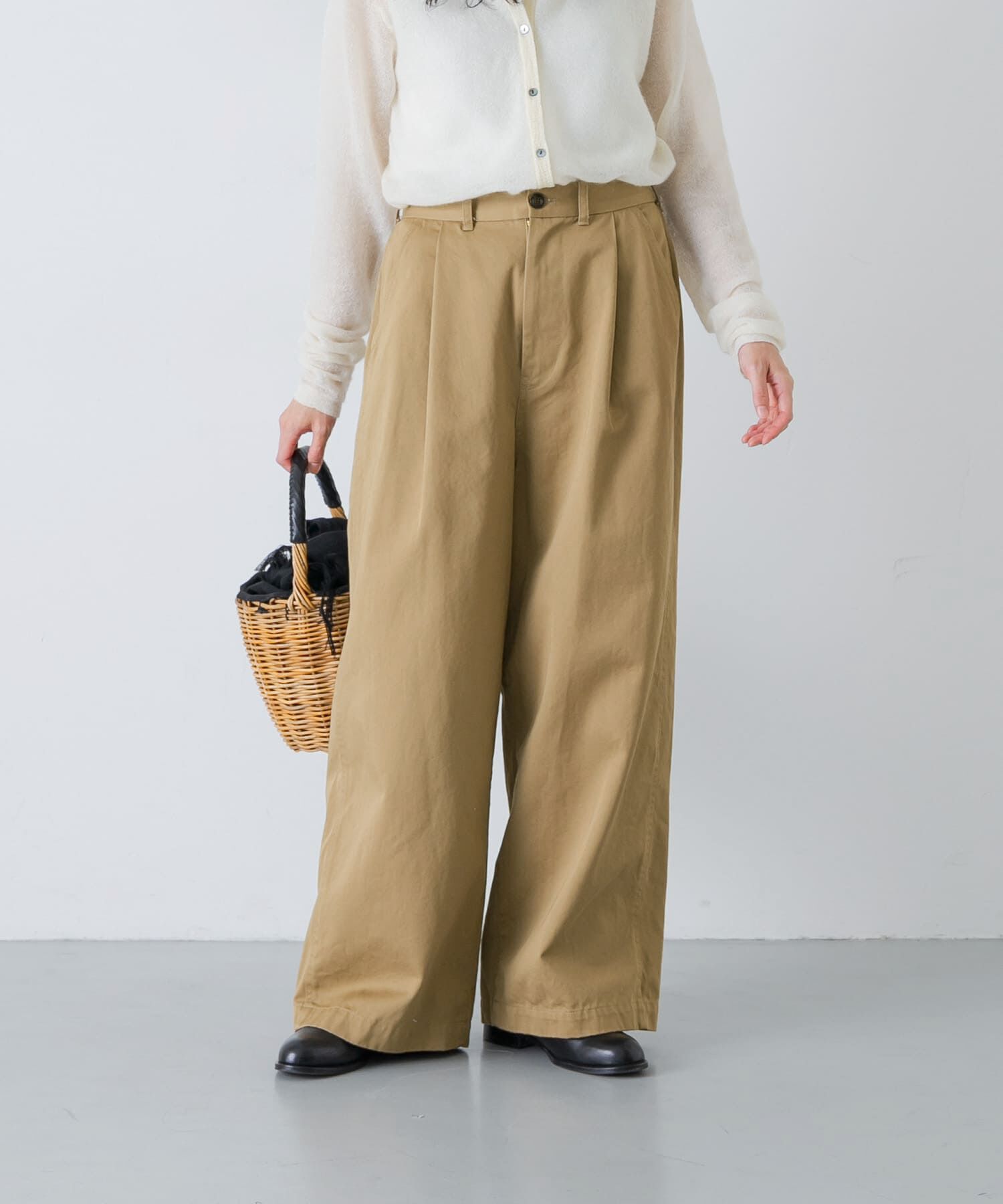 かぐれ「『2サイズ展開』コットンワイドチノパンツ」|その他|