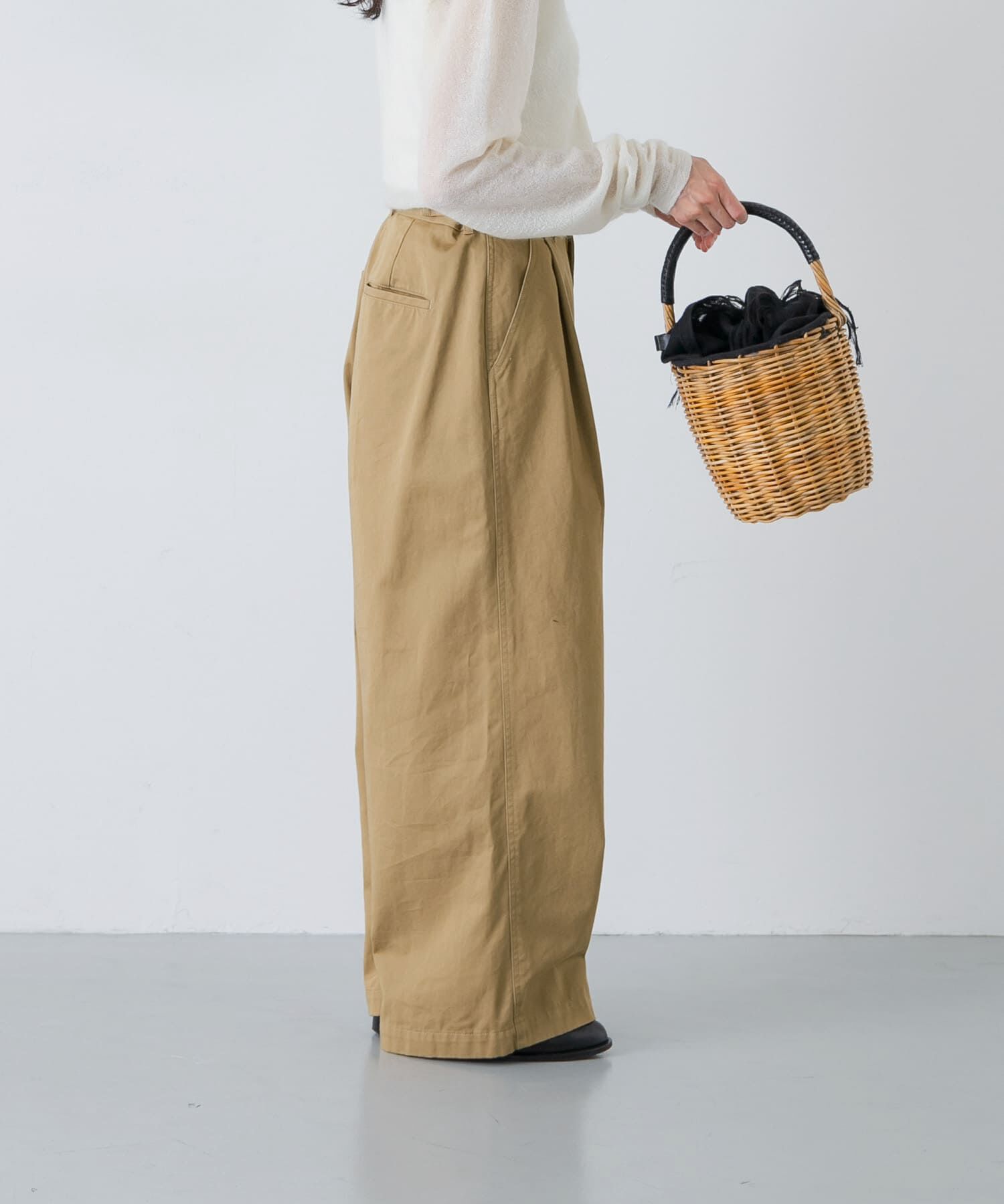 かぐれ「『2サイズ展開』コットンワイドチノパンツ」|その他|