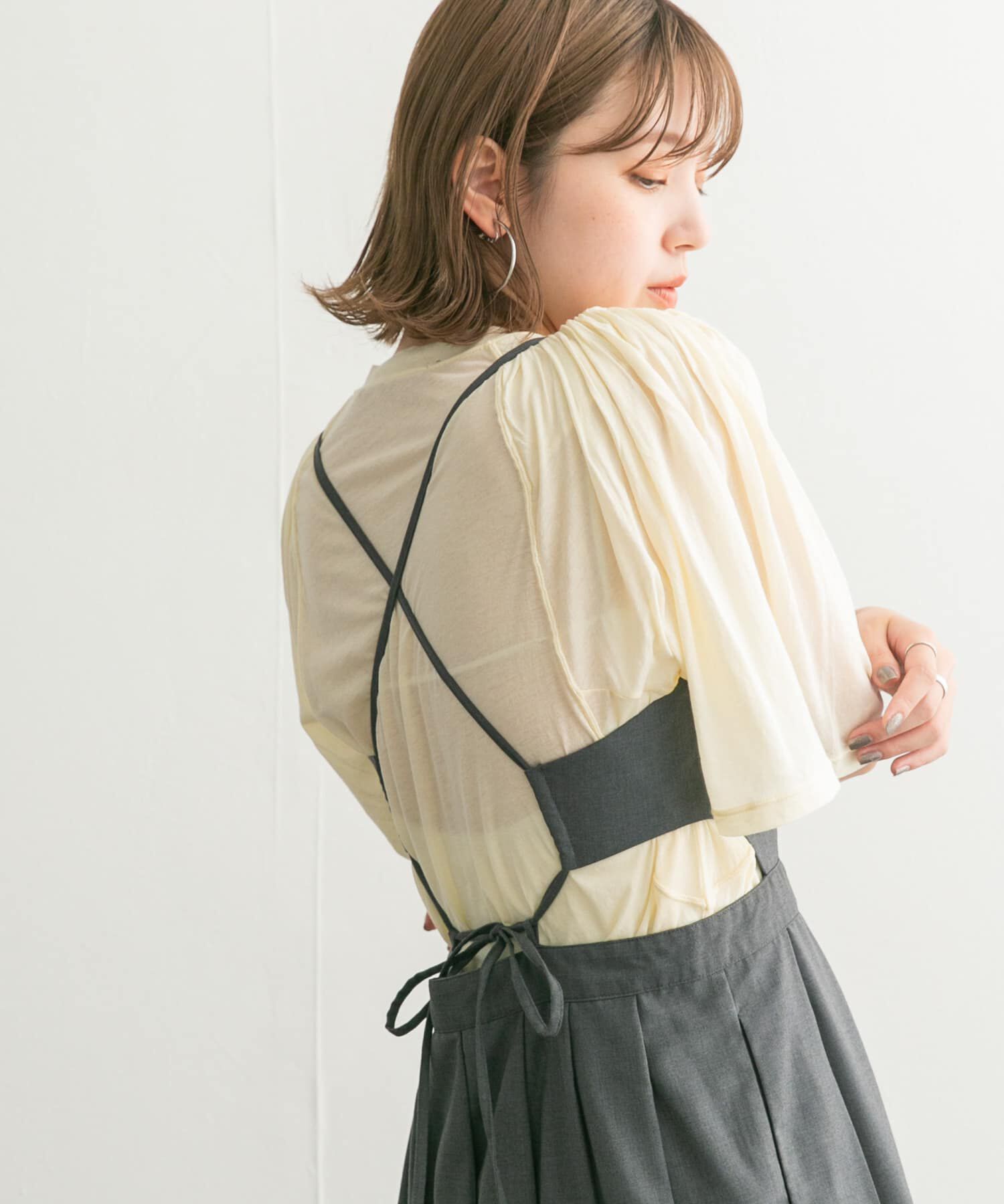  「フリルスリーブシアーカットソー」|Tシャツ・カットソー|