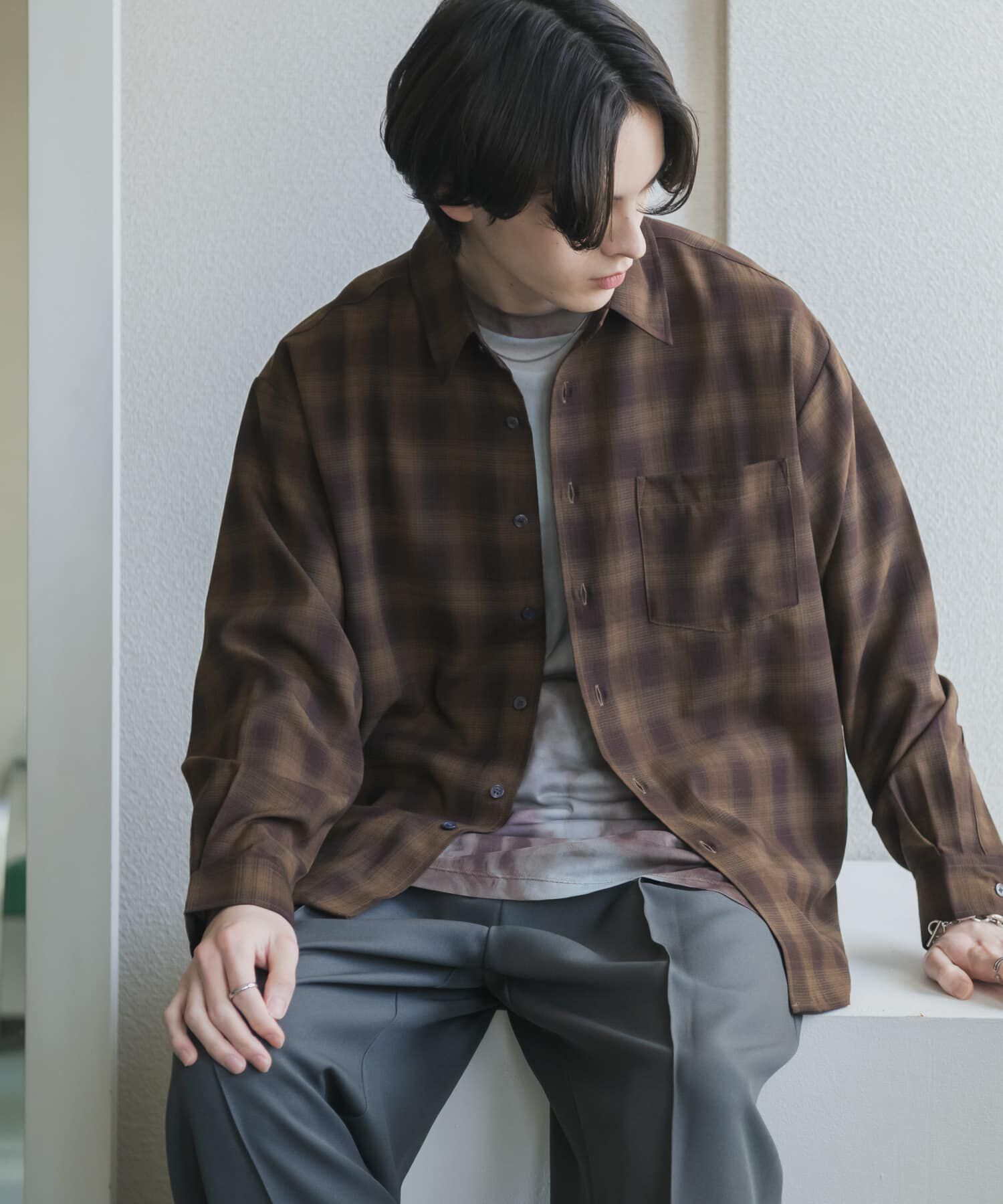 SENSE OF PLACE by URBAN RESEARCH「マドラスチェックロングスリーブシャツ」|シャツ・ブラウス|