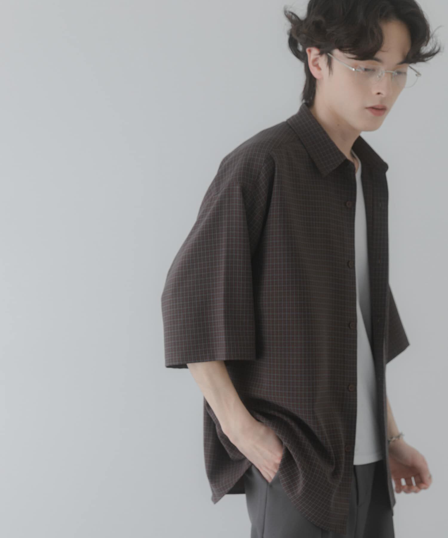 SENSE OF PLACE by URBAN RESEARCH「『ﾕﾆｾｯｸｽ』ﾏｲｸﾛﾁｪｯｸｴｸｽﾄﾗﾙｰｽﾞｼｮｰﾄｽﾘｰﾌ 」|シャツ・ブラウス|