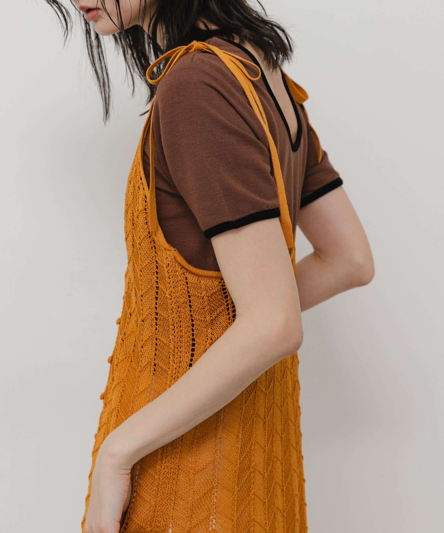 SENSE OF PLACE by URBAN RESEARCH「『洗濯可』フロントボタンレースアミキャミワンピース」|ワンピース|