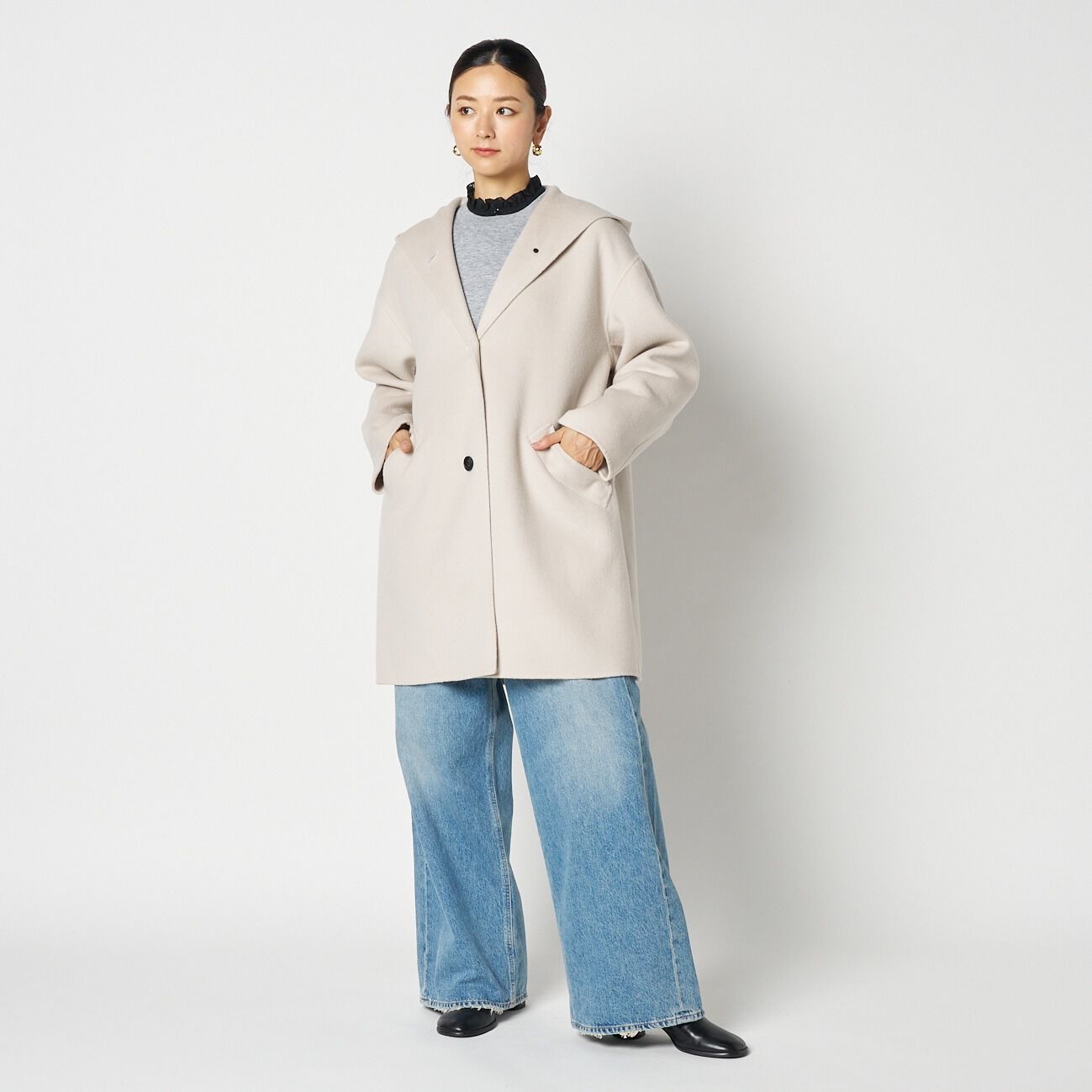 HELIOPOLE「HELIOPOLE DOUBLE FACE HOODIE COAT」|トレンチコート|