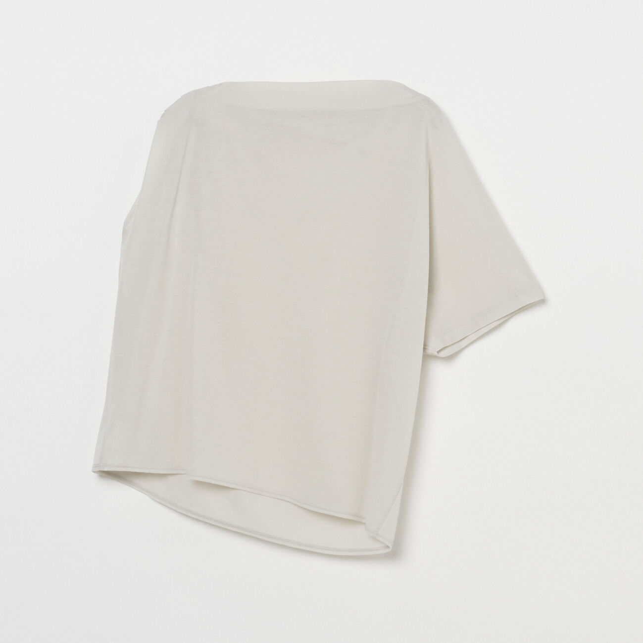  「HAKUJI Crepe jersey asym T-shirt」|Tシャツ・カットソー|