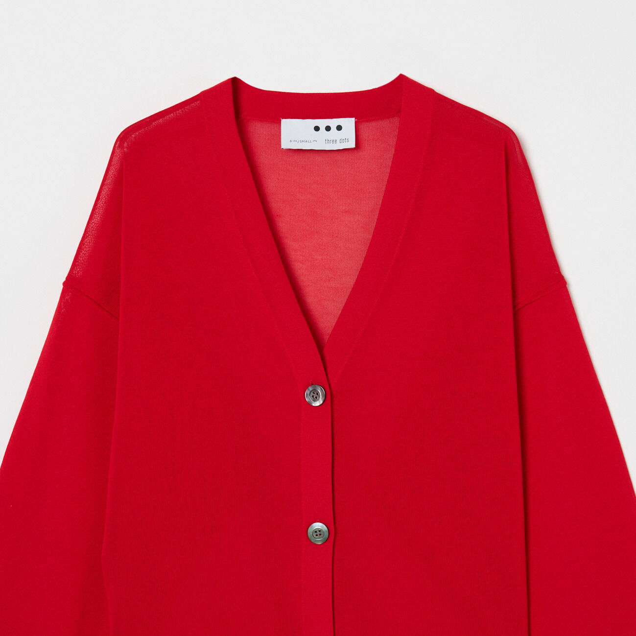  「three dots SLEEK SHEER CARDIGAN」|ニット・セーター|