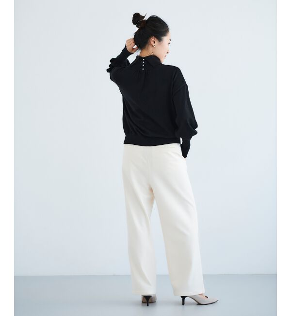le.coeur blanc「バックパールエリニットプルオーバー」|ニット・セーター|