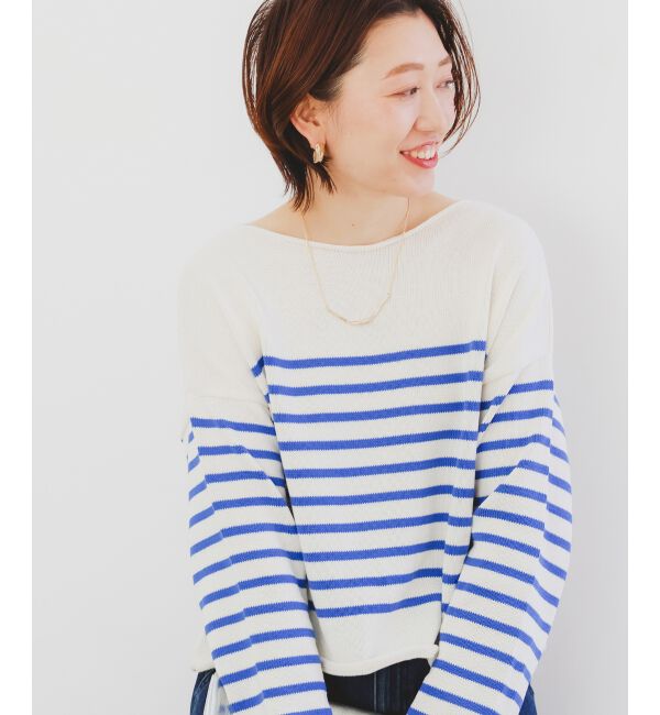 le.coeur blanc「《手洗い可能》TRICOTS JEANMARC ボーダーニット」|ニット・セーター|