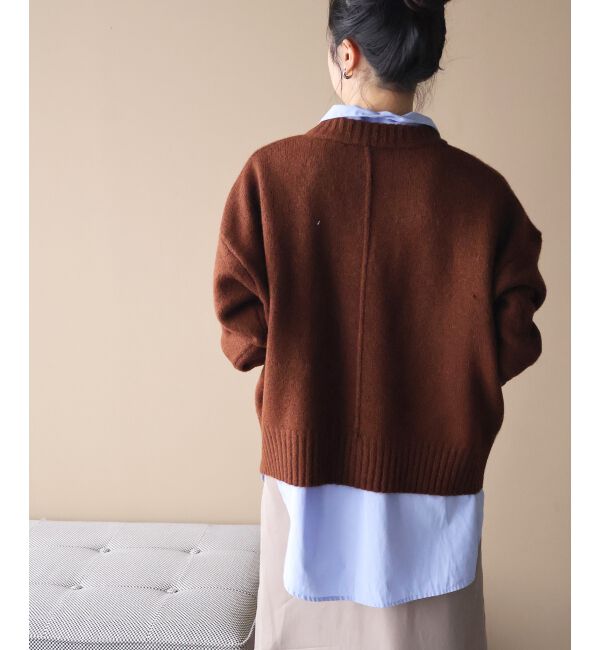 「《WEB限定》イージーケア/ウォッシャブルワイドクルーネックニット」|ニット・セーター|