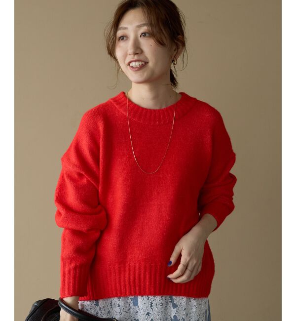  「《WEB限定》イージーケア/ウォッシャブルワイドクルーネックニット」|ニット・セーター|