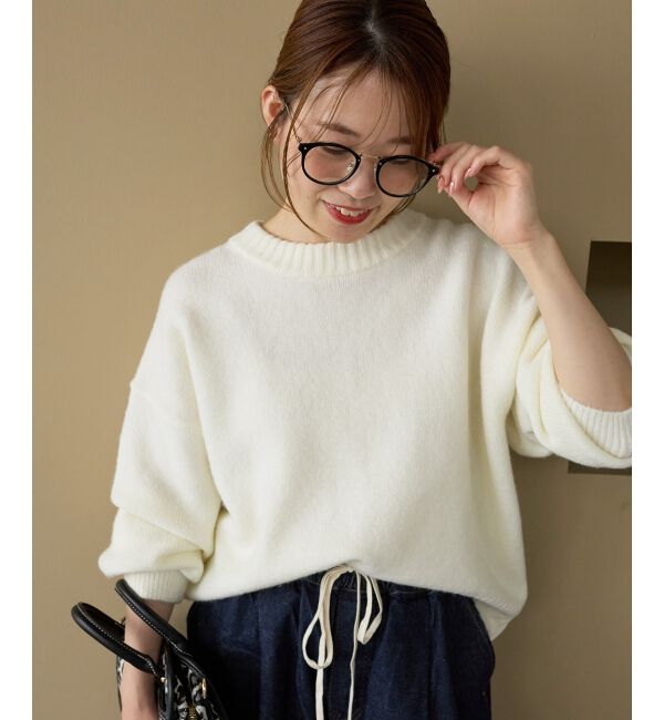  「《WEB限定》イージーケア/ウォッシャブルワイドクルーネックニット」|ニット・セーター|