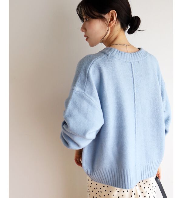  「《WEB限定》イージーケア/ウォッシャブルワイドクルーネックニット」|ニット・セーター|