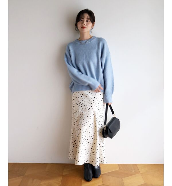  「《WEB限定》イージーケア/ウォッシャブルワイドクルーネックニット」|ニット・セーター|