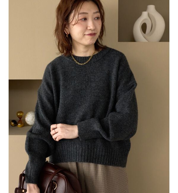  「《WEB限定》イージーケア/ウォッシャブルワイドクルーネックニット」|ニット・セーター|