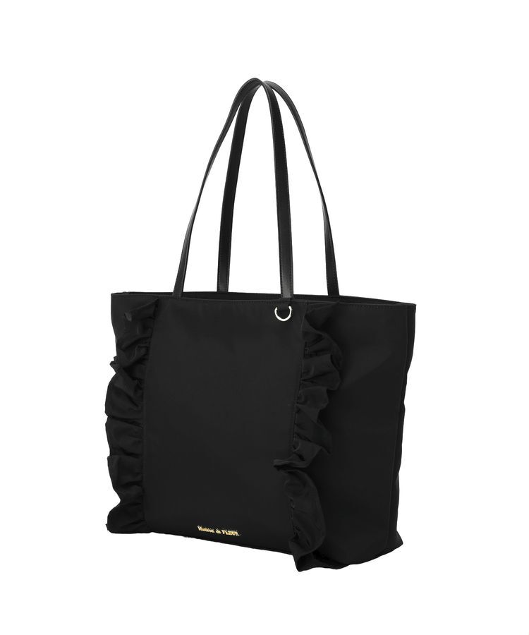 Maison de FLEUR「【A4対応】撥水加工フロントフリル3ルームトートLarge」|トートバッグ|