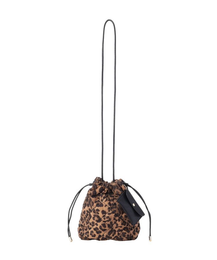 AMERICAN HOLIC「コーデュロイキルティングチャーム付きショルダー」|ショルダー・メッセンジャー|Leopard