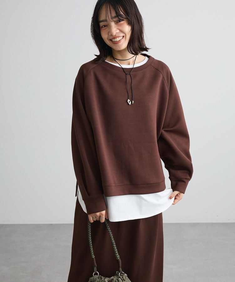 Green Parks「エアリークッションリラックスカットプルオーバー」|Tシャツ・カットソー|Brown