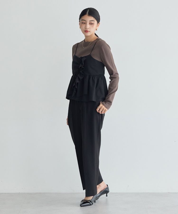 YECCA VECCA「【2点SET】ラッフルキャミセット長袖ニット」|ニット・セーター|