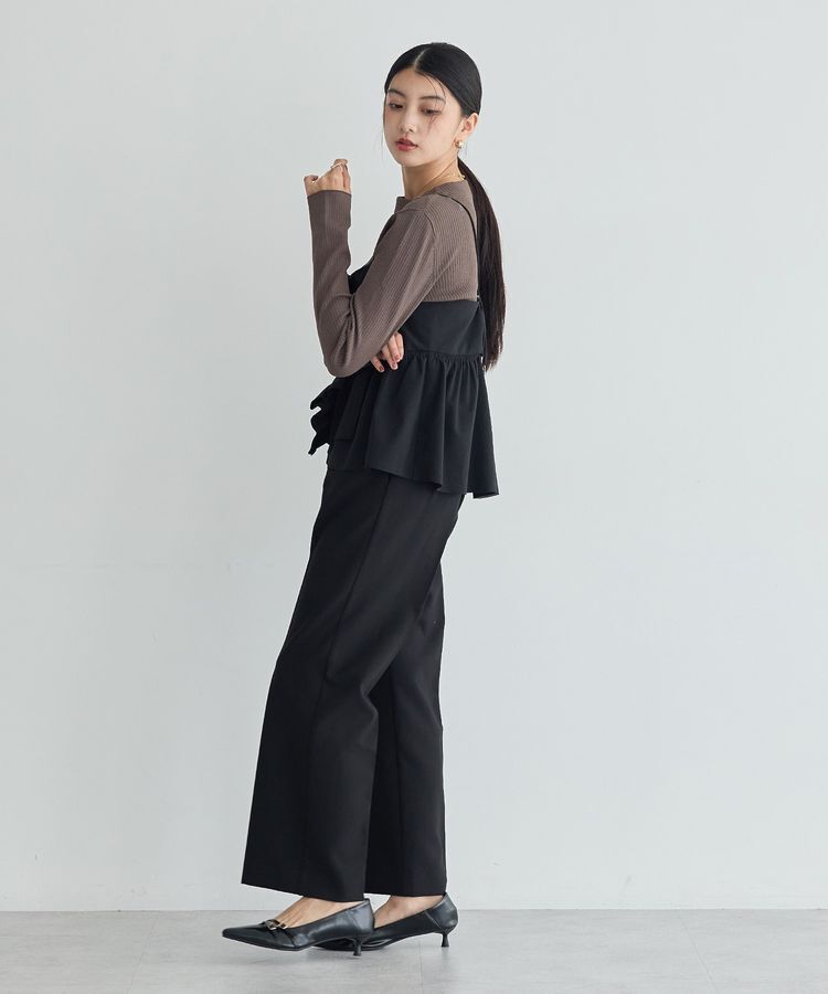 YECCA VECCA「【2点SET】ラッフルキャミセット長袖ニット」|ニット・セーター|