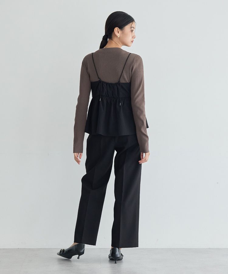 YECCA VECCA「【2点SET】ラッフルキャミセット長袖ニット」|ニット・セーター|