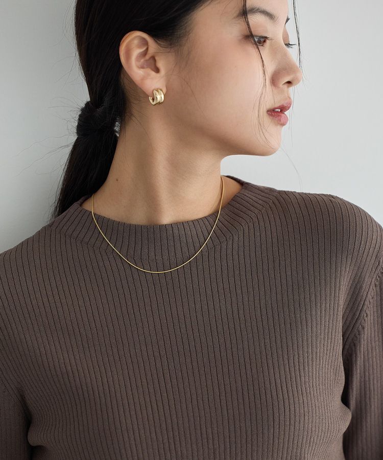 YECCA VECCA「【2点SET】ラッフルキャミセット長袖ニット」|ニット・セーター|