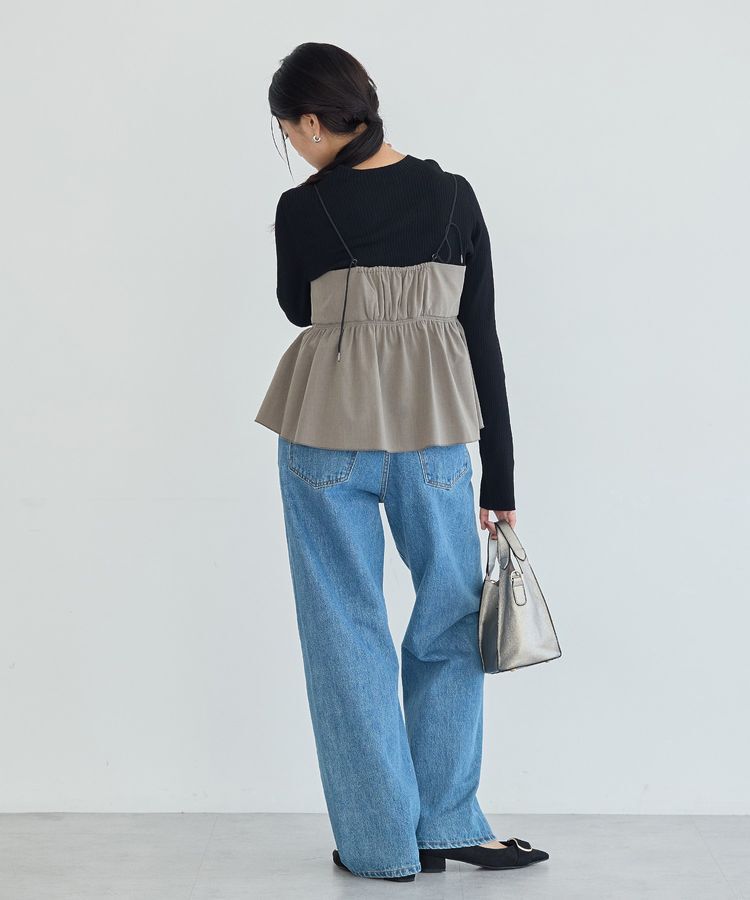 YECCA VECCA「【2点SET】ラッフルキャミセット長袖ニット」|ニット・セーター|