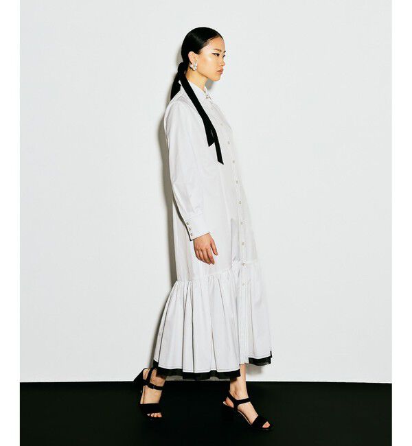 LOULOU WILLOUGHBY「【LOULOU WILLOUGHBY】メモリーツイルティアードシャツワンピース」|ワンピース|