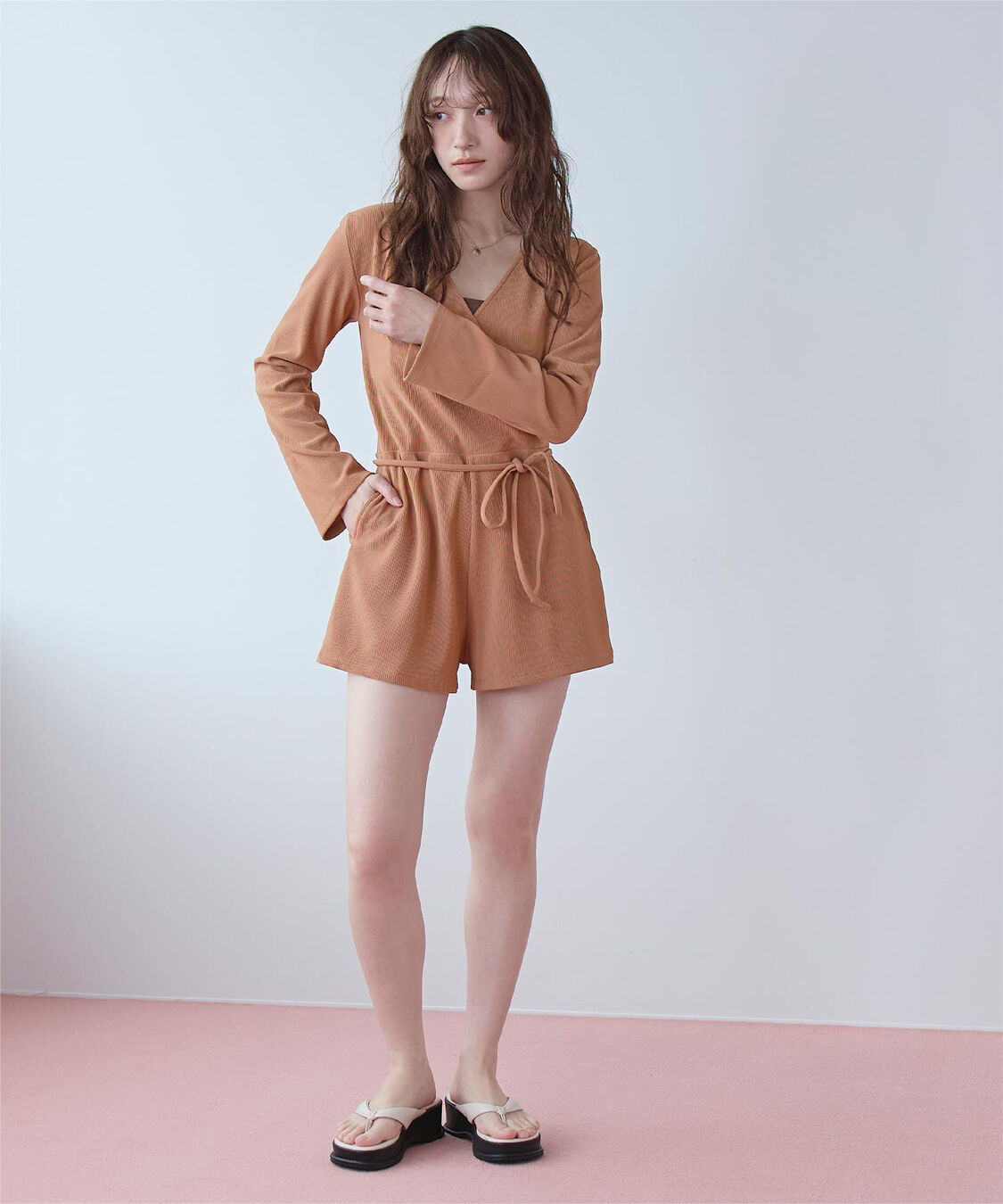 SEA DRESS「カシュクールオールインワン」|コンビネゾン|