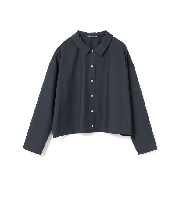 mizuiro ind「mizuiro ind T/Rワイドシャツ」|シャツ・ブラウス|ネイビー