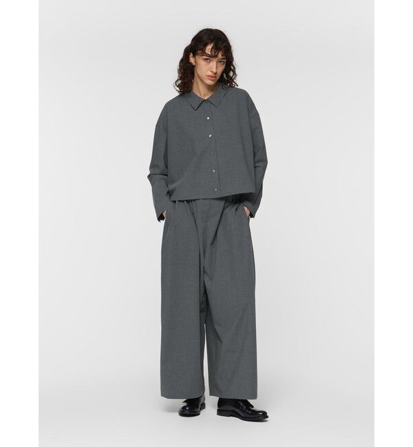 mizuiro ind「mizuiro ind T/Rワイドシャツ」|シャツ・ブラウス|
