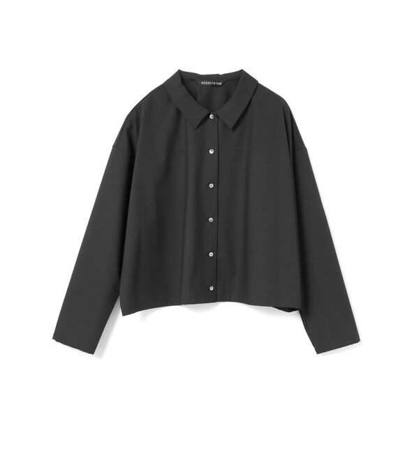 mizuiro ind「mizuiro ind T/Rワイドシャツ」|シャツ・ブラウス|ブラック