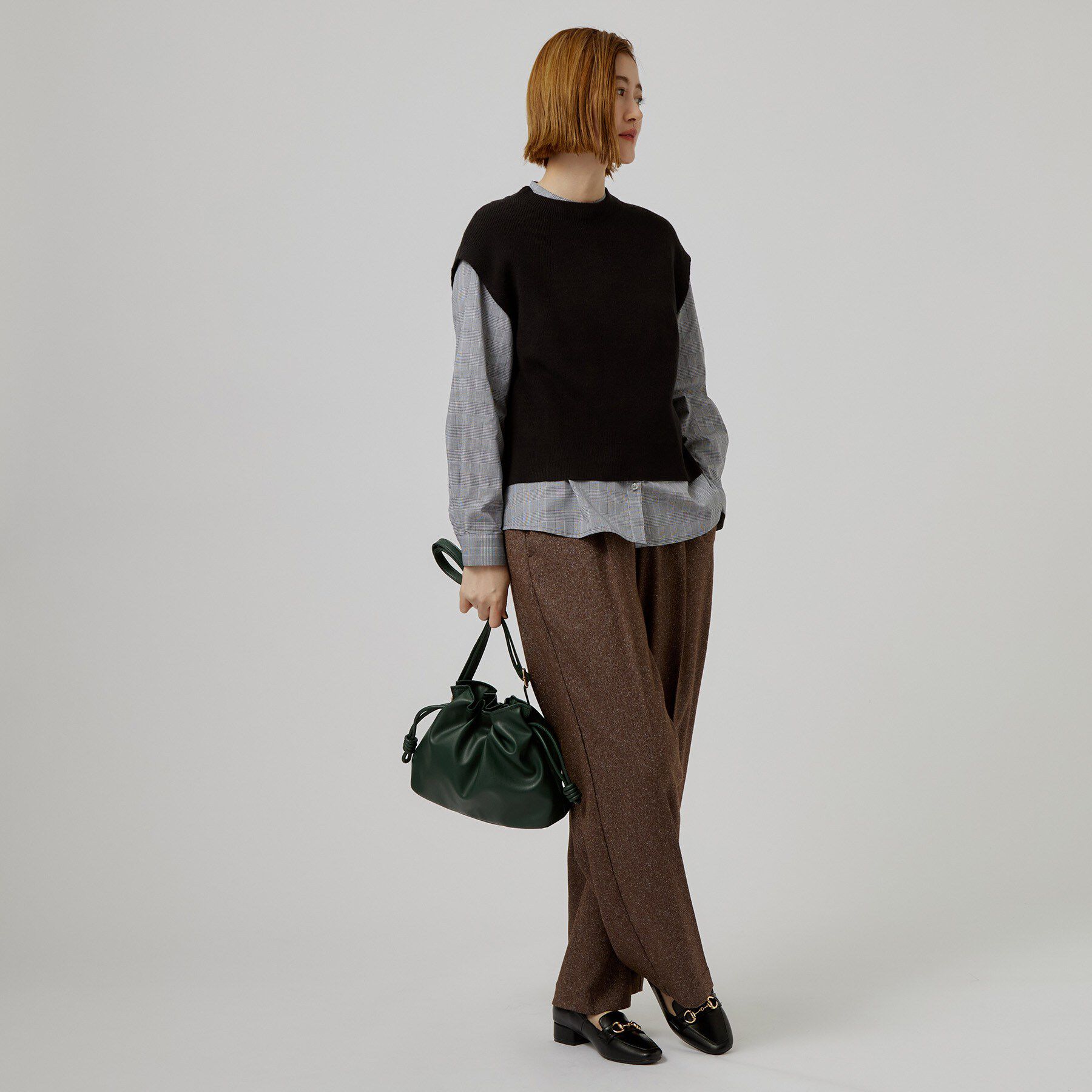 grove「【時短・着回し】ニットベスト&times;シャツSET」|その他|