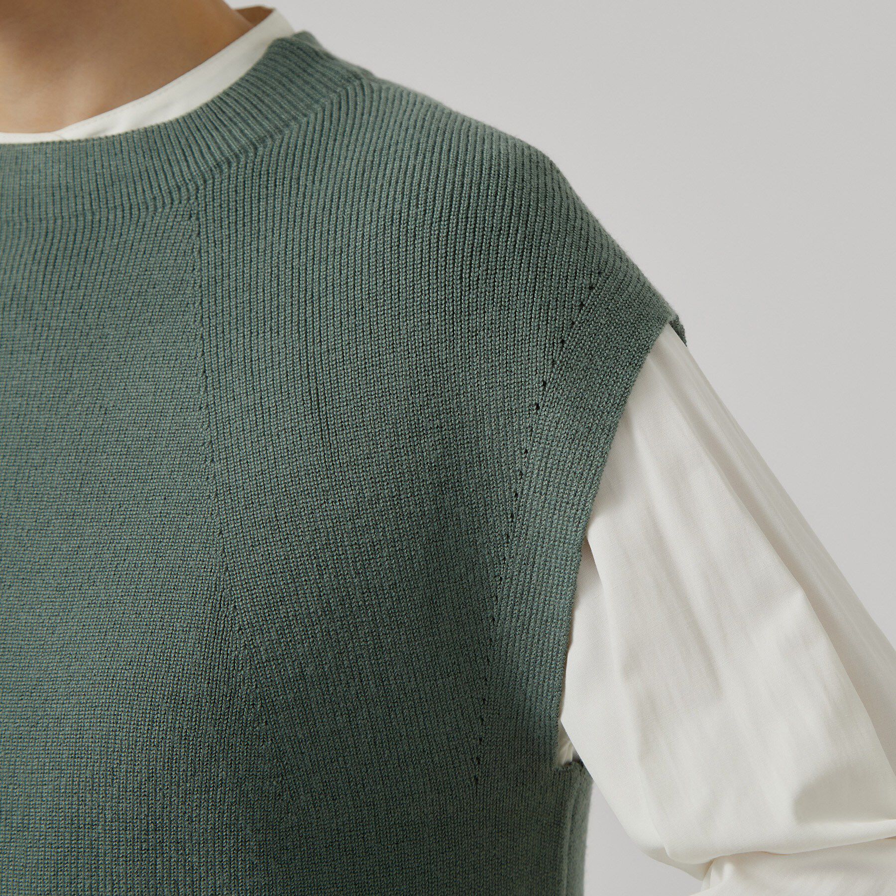 grove「【時短・着回し】ニットベスト&times;シャツSET」|その他|