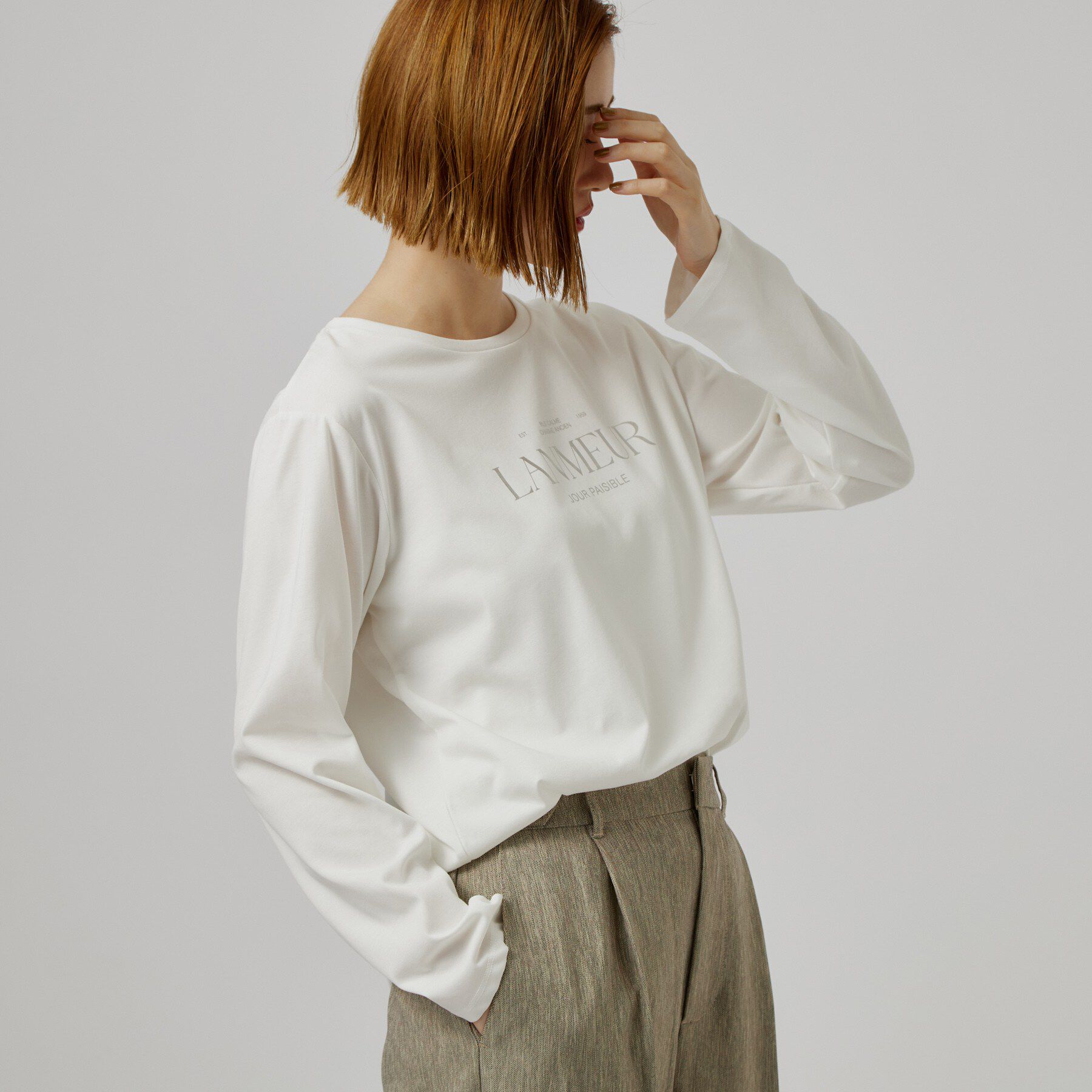 grove「【1枚着でも重ね着でも〇】大人カジュアル プリントアソートロンT」|Tシャツ・カットソー|