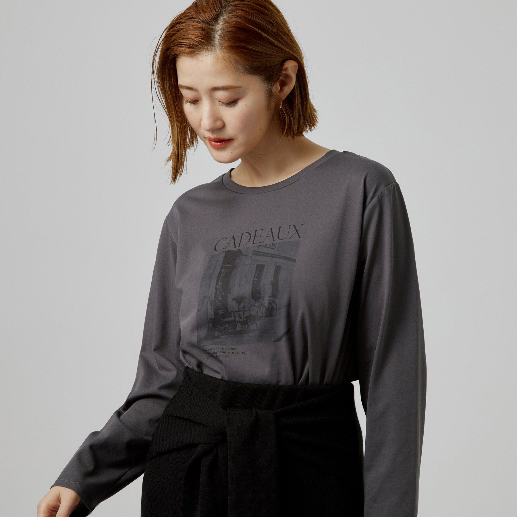 grove「【1枚着でも重ね着でも〇】大人カジュアル プリントアソートロンT」|Tシャツ・カットソー|