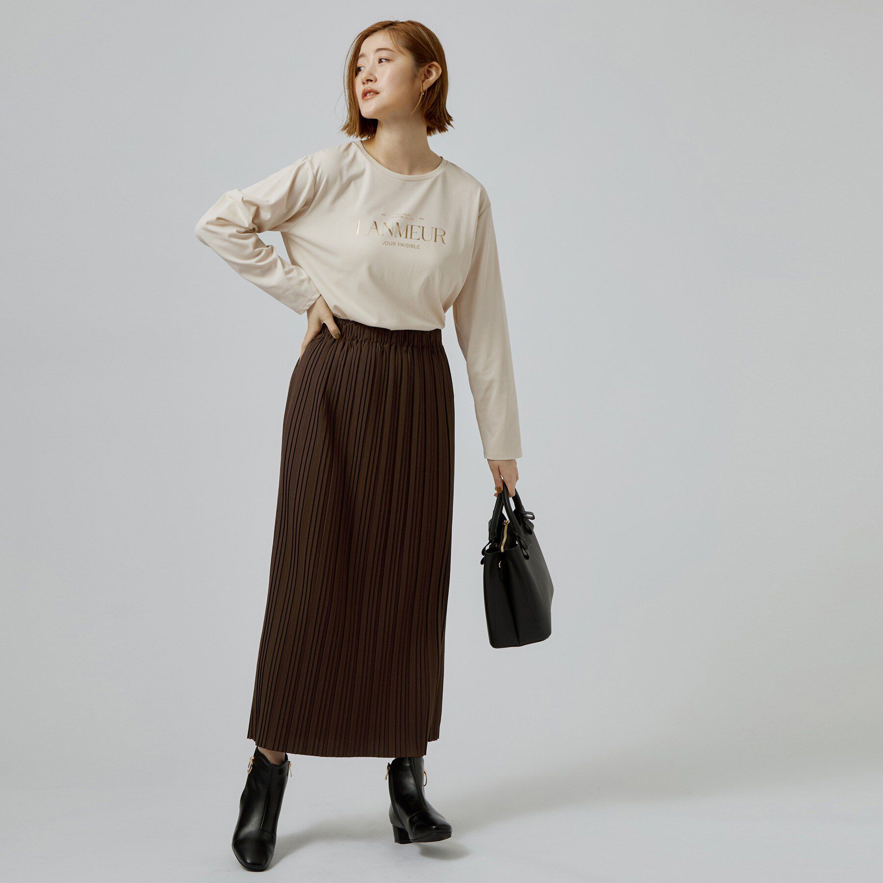 grove「【1枚着でも重ね着でも〇】大人カジュアル プリントアソートロンT」|Tシャツ・カットソー|
