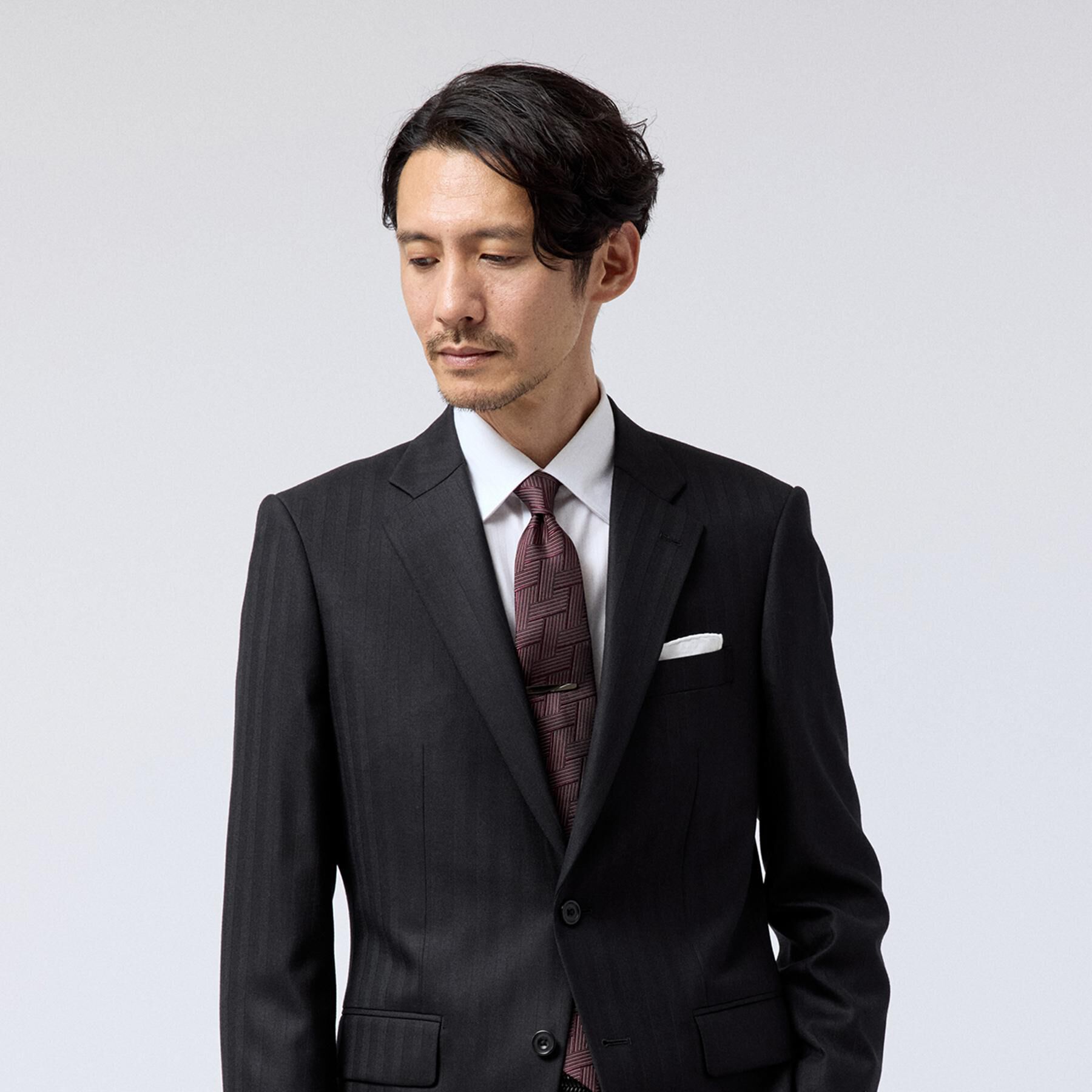TAKEO KIKUCHI「【ファインワイルドシルク】シャドー網代柄（あじろがら）ネクタイ」|ネクタイ・蝶ネクタイ|