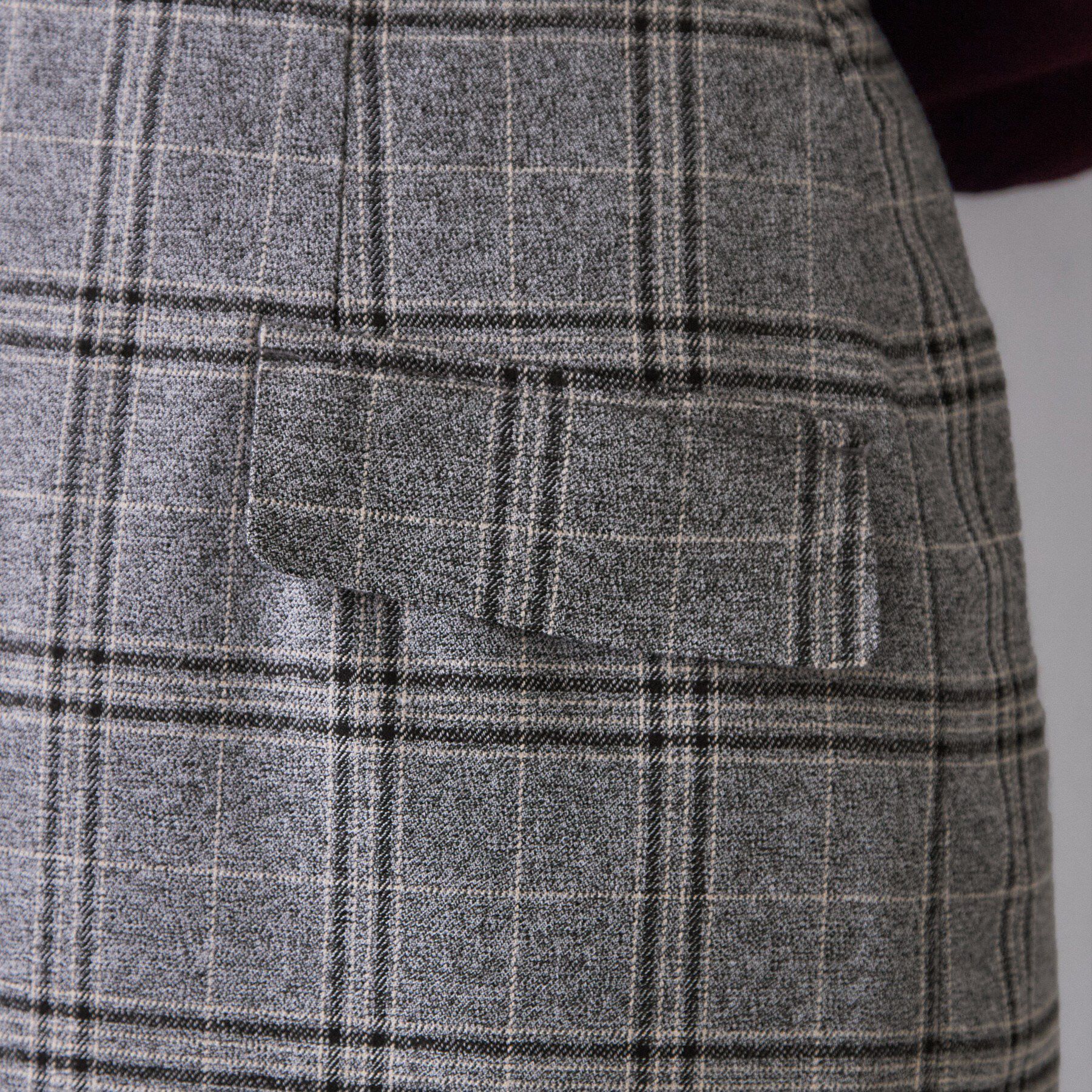 index「【防シワ】チェックアソートタイトスカート《洗濯機OK／イージーアイロン》」|スカート|