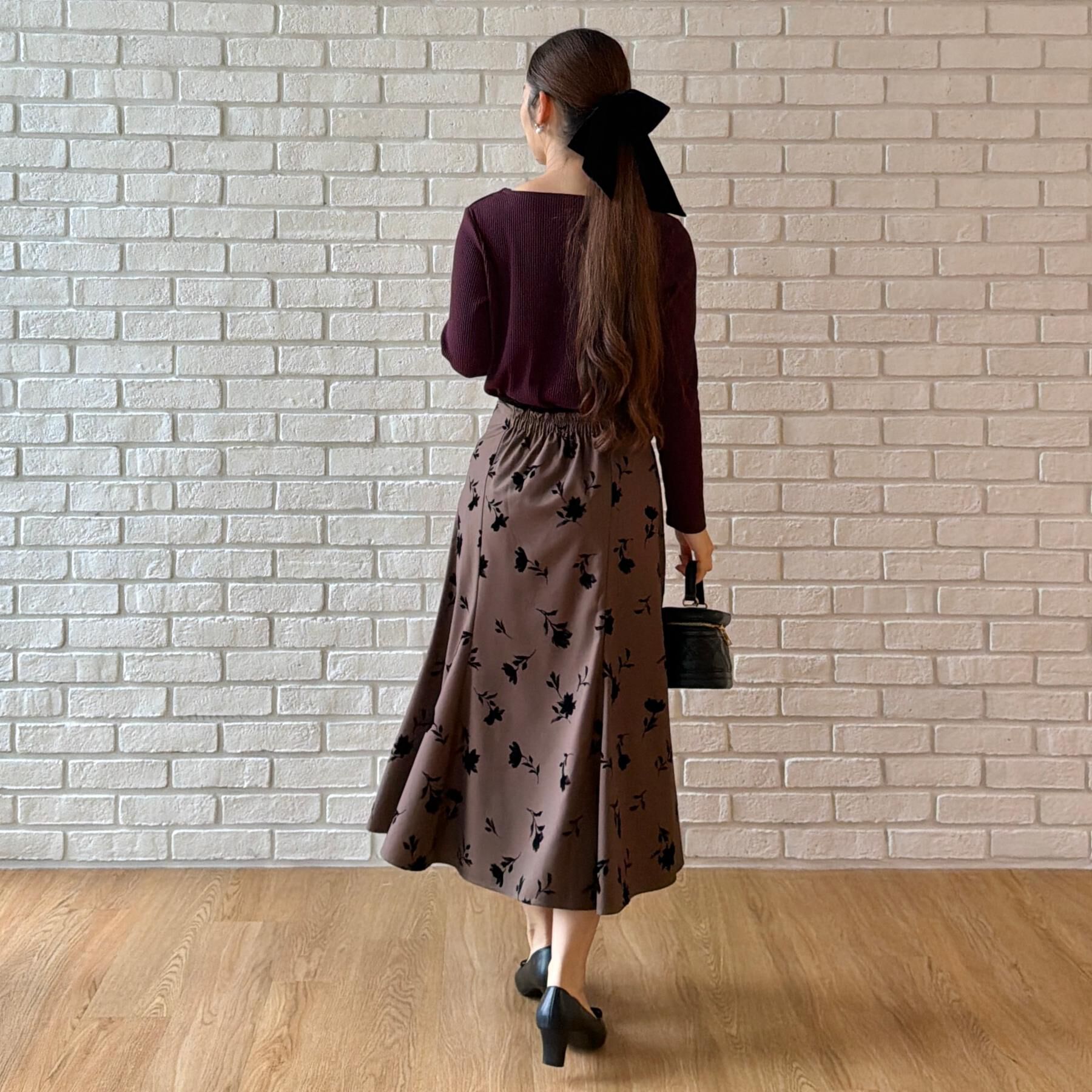 Couture broach「【デコルテ美しく】ハートネック テレコトップス」|Tシャツ・カットソー|