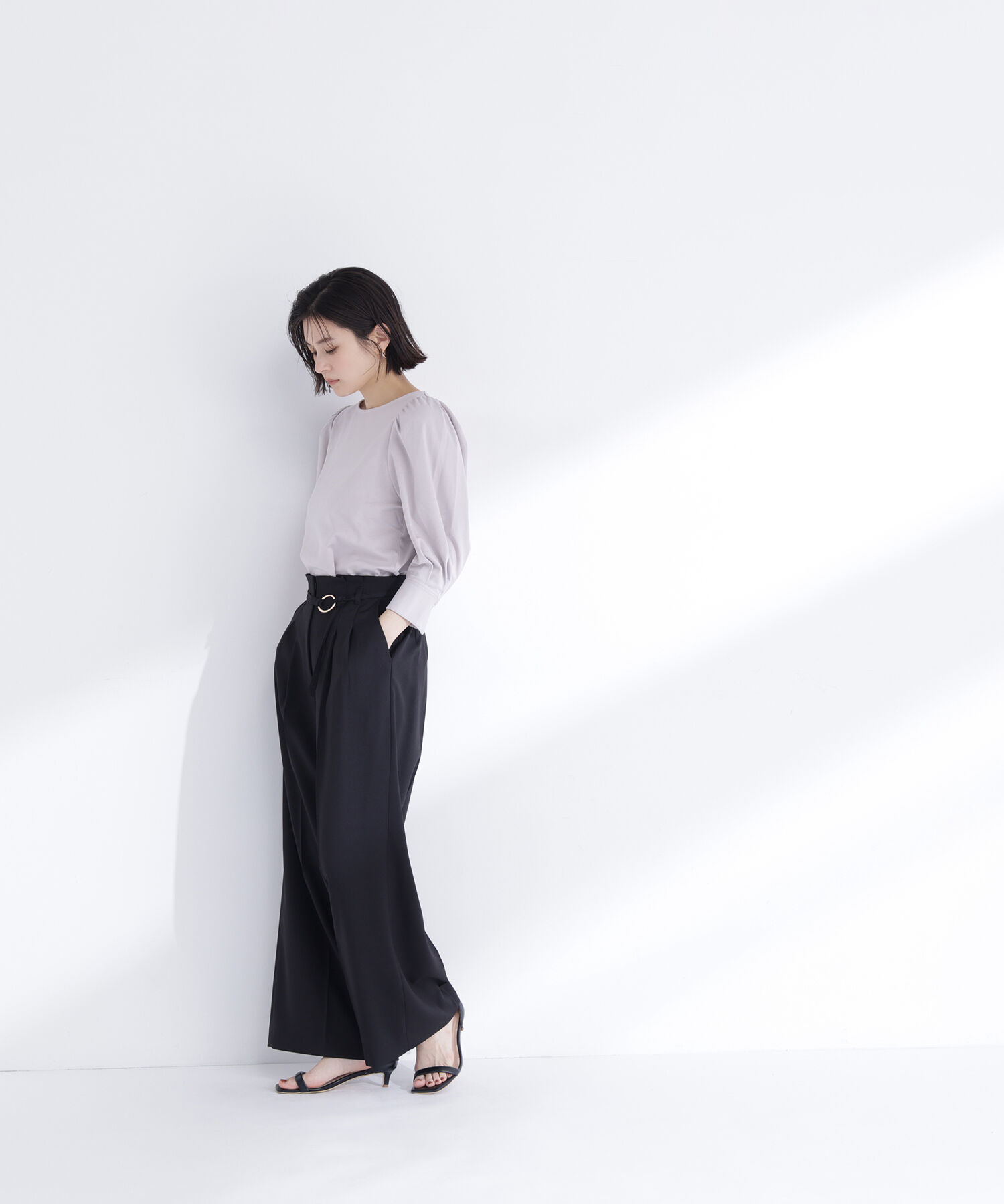  「ダブルベルトワイドパンツ」|その他|